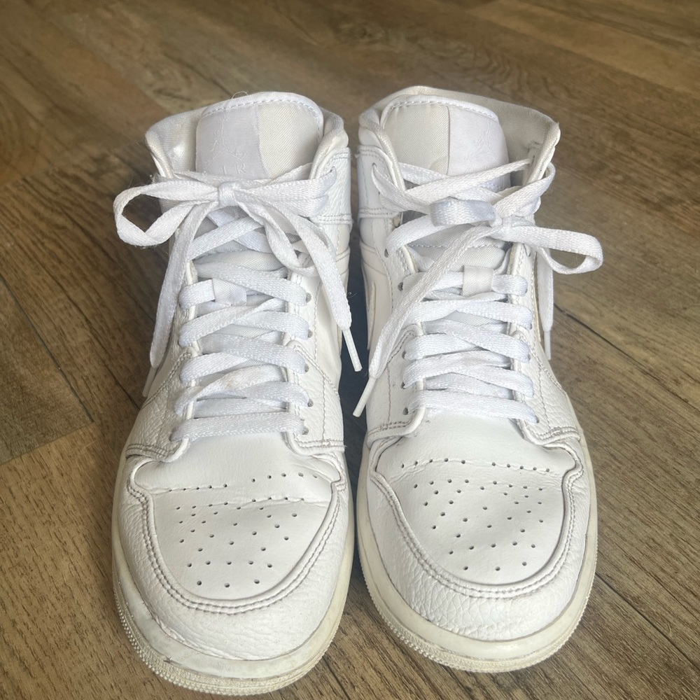 Nike White High-Top Air Jordan Sneakers - Picture 2 of 7